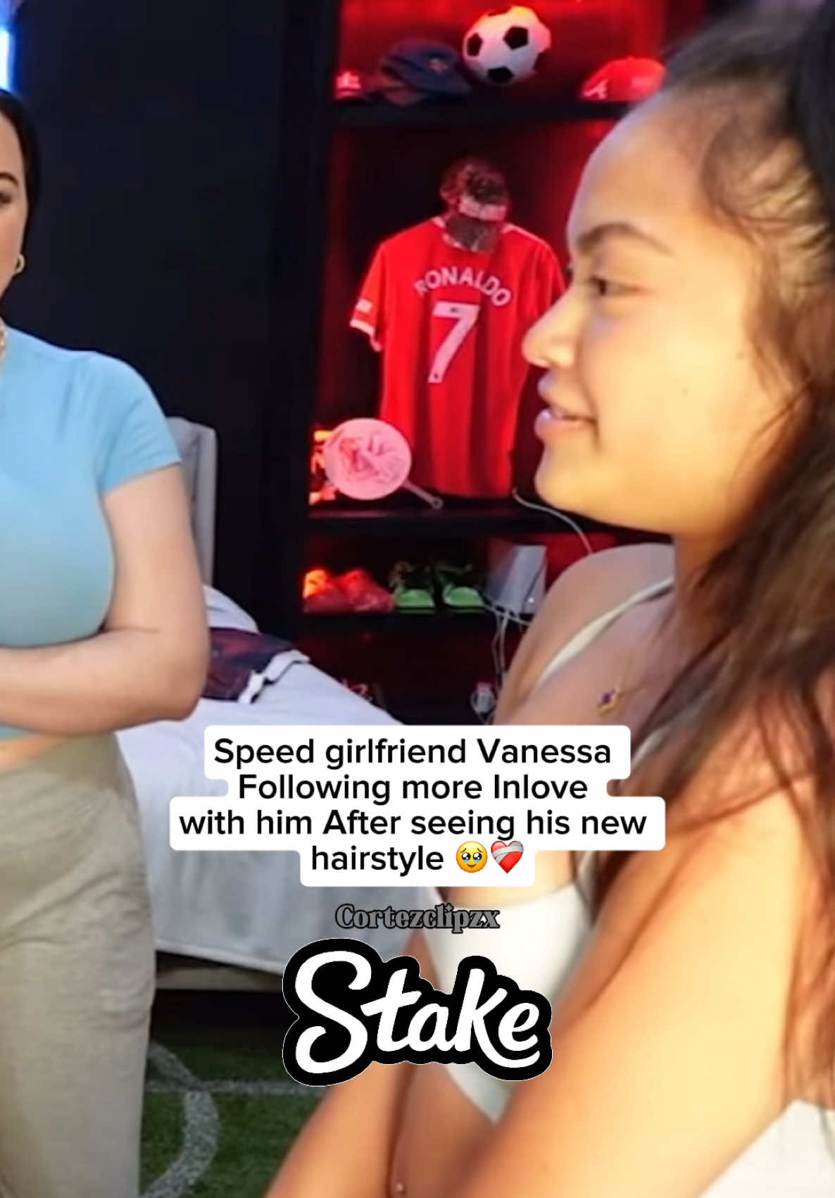 Speed girlfriend Vanessa  Following more Inlove  with him After seeing his new  hairstyle 🥹❤️‍🩹#fyp #ishowspeed #viral 