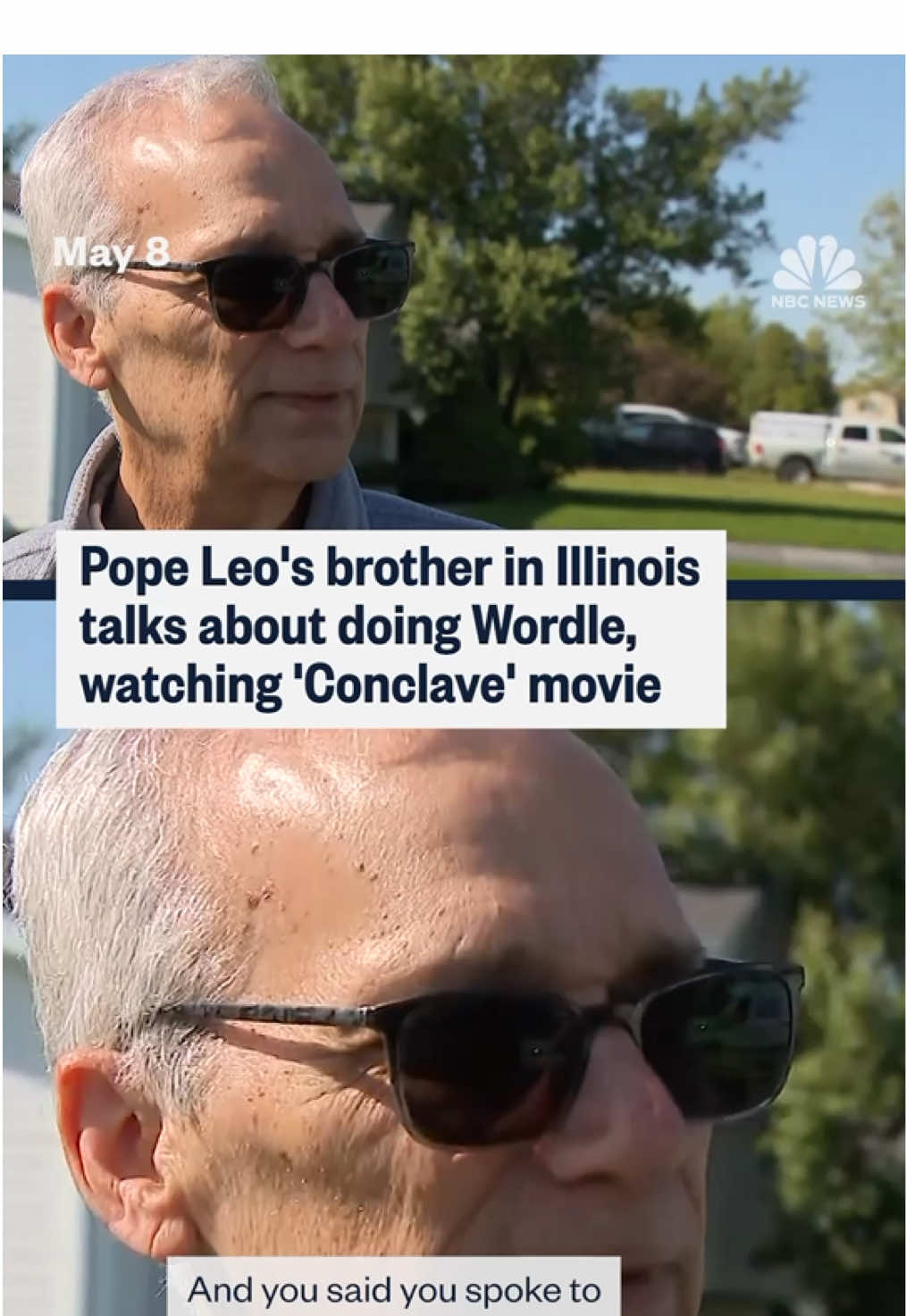 John Prevost, Pope Leo XIV’s older brother, talks to @NBC Chicago about his conversations with his brother before the #conclave. 