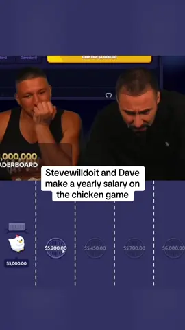 Stevewilldoit and Dave make a yearly salary on the chicken game