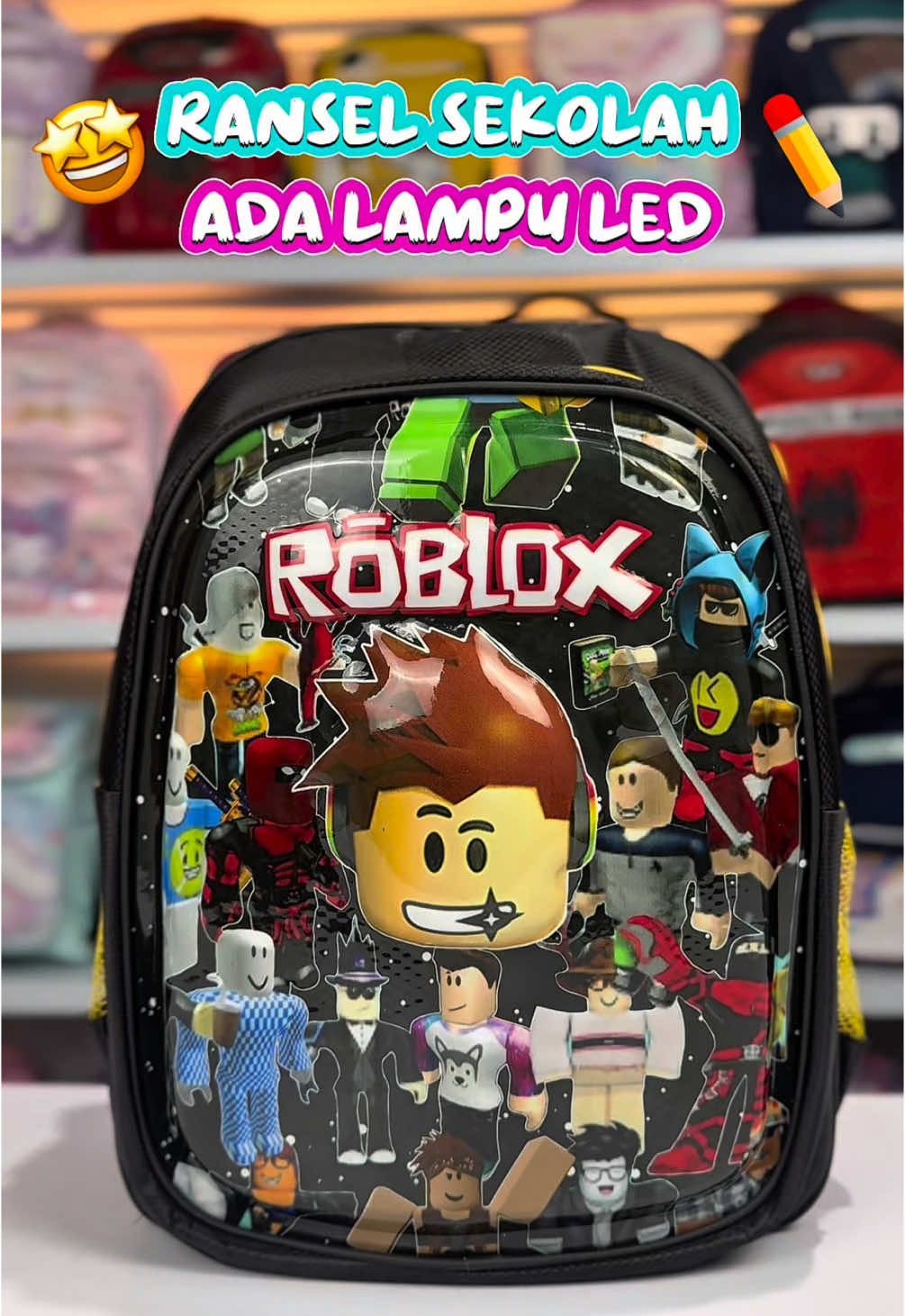 Ransel anak karakter dan ada lampu LED bisa buat Paud,TK,SD langsung serbu jangan sampai kehabisan 🔥#fyp #bag #kids #tasanak #tassekolahanak #roblox #school #cuantanpabatas 