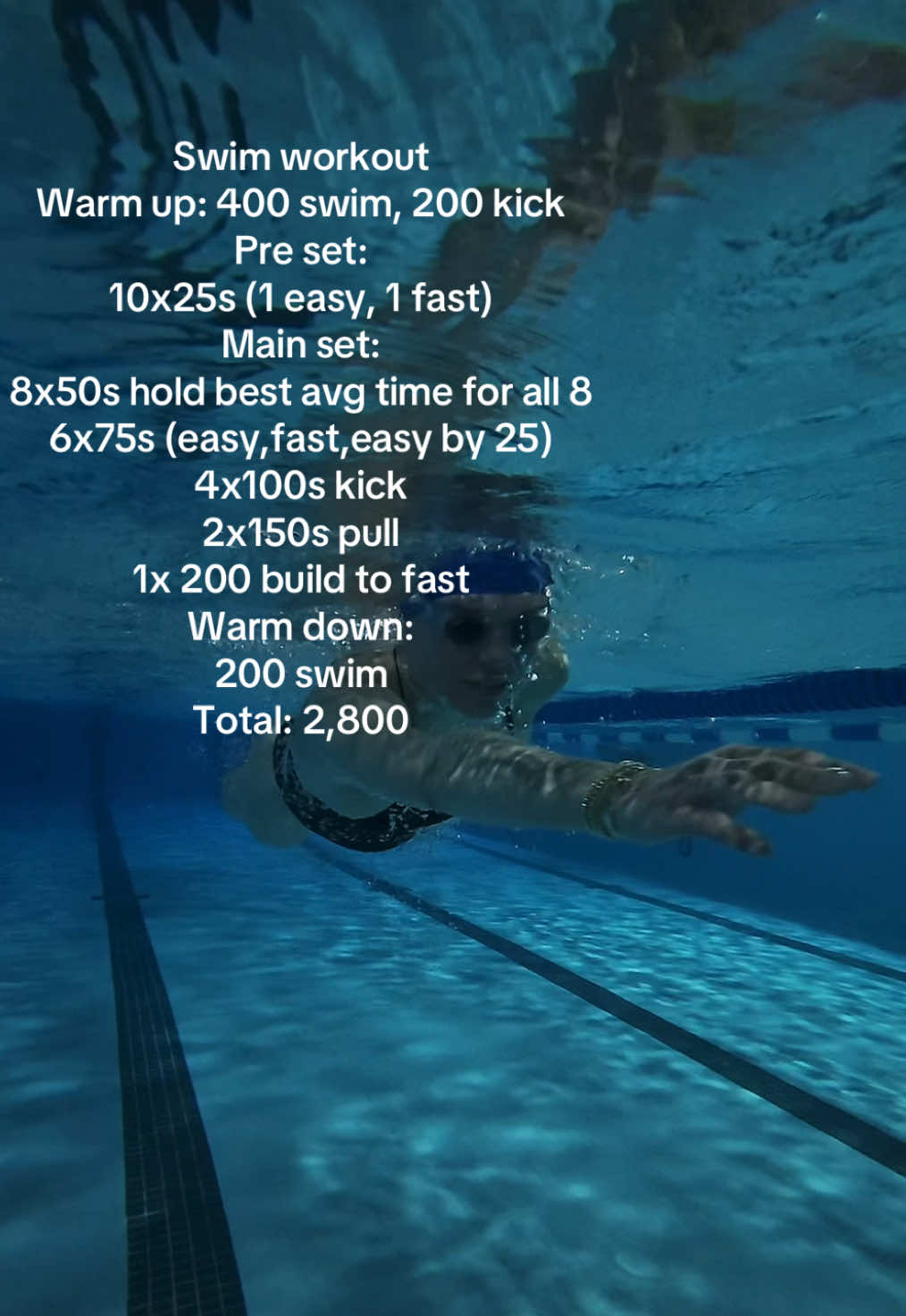 Choose intervals that allow enough rest so you can go fast when you need to. #swimming #lapswimming #swimworkout #Fitness #fyp @Speedo @JOLYN 