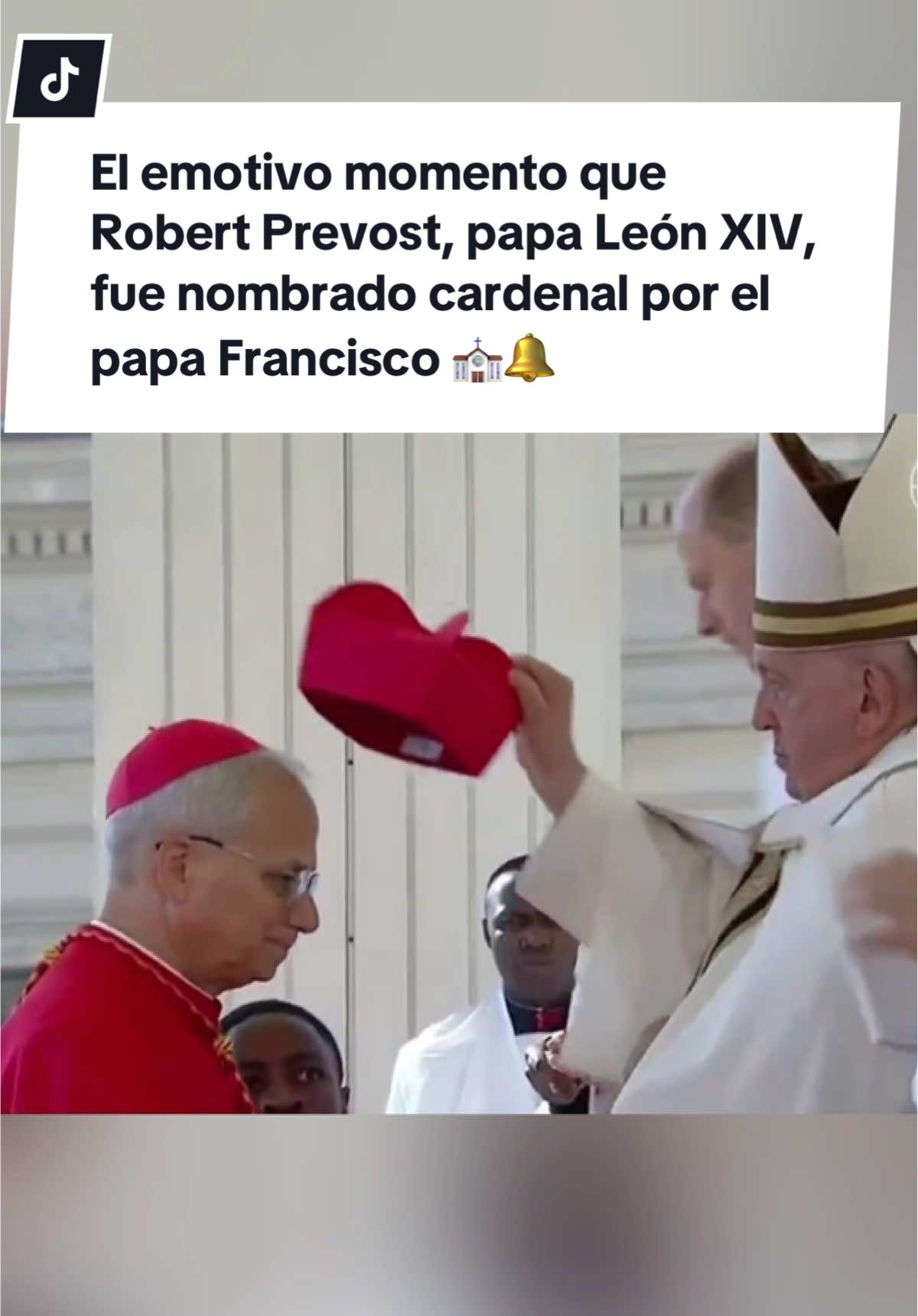 El emotivo momento que Robert Prevost, papa León XIV, fue nombrado cardenal por el papa Francisco ⛪️🔔 #papa #papaperuano #LeonXIV #pope #papafrancisco #emotivo #newpope #Emotivo #viral #ElComercioPerú