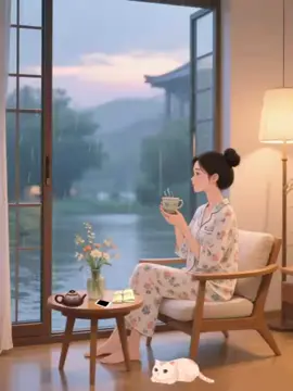 Rain watching #daubao610 #daubao0410 #peaceful #anime 