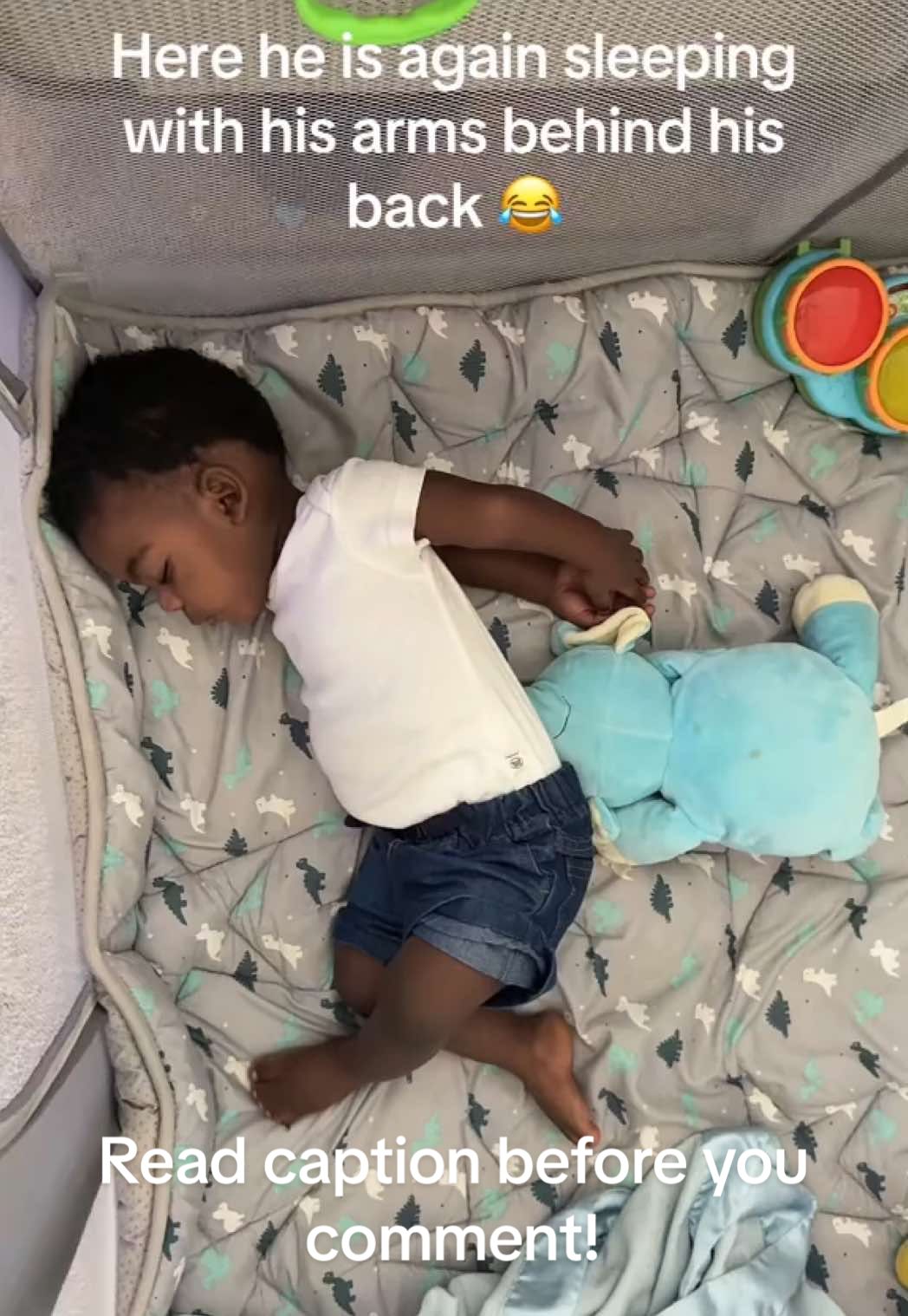 I guess it’s comfortable to him and I don’t even bother him. DO NOT POST ANY DISRESPECTFUL COMMENT! YOU WILL BE BLOCKED! Just a baby sleeping in a weird position. I can tell who is being an ssa and who isn’t! All of the racist, prejudice, hateful, stereotype, disrespectful comments are immediately being deleted and reported. I cannot believe the things people have commented on my baby’s video. People are making it what it is not and was never meant to be and it is so sad! If you can’t say anything nice just keep it moving!! This is a baby!! My baby!! He doesn’t deserve the things that are being said!!!!! I have tried speaking my mind but what I say gets a violation. People have to do better!!