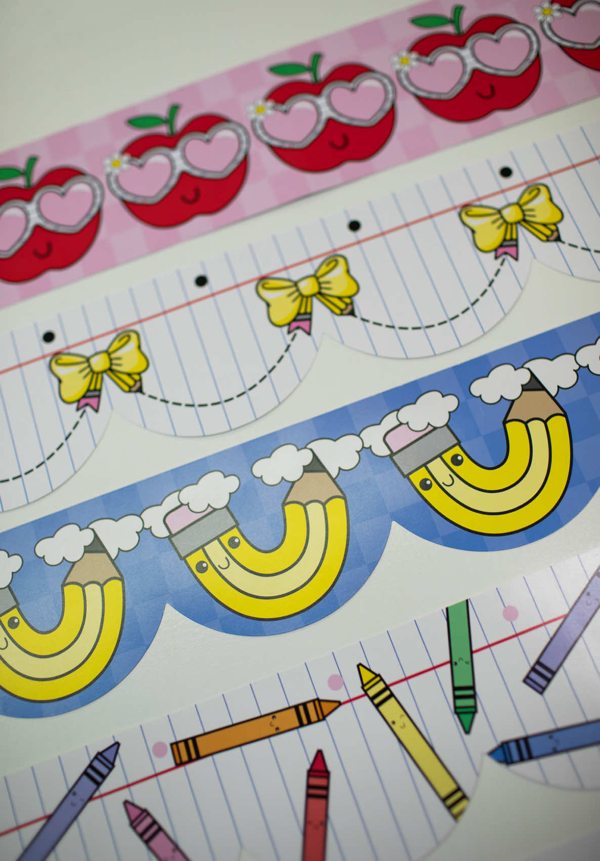 Let’s hear it for the true MVP of classroom decor- bulletin board borders! 👏🏻✨ This year our new borders got a major glow-up!  •A new size (22” x 3”) with 21 strips per pack—totaling 39 feet! More border per pack = more to love! •The slightly shorter strips make them easier to handle, hang, and store •Plus, the new length helps reduce that awkward end-of-the-wall waste! #classroomdecor #classroomideas #classroomborders #bulletinboardborders #bulletinboardideas #bulletinboard #newclassroomdecor #2025classroomdecor #classroomtheme #classroomsetup 
