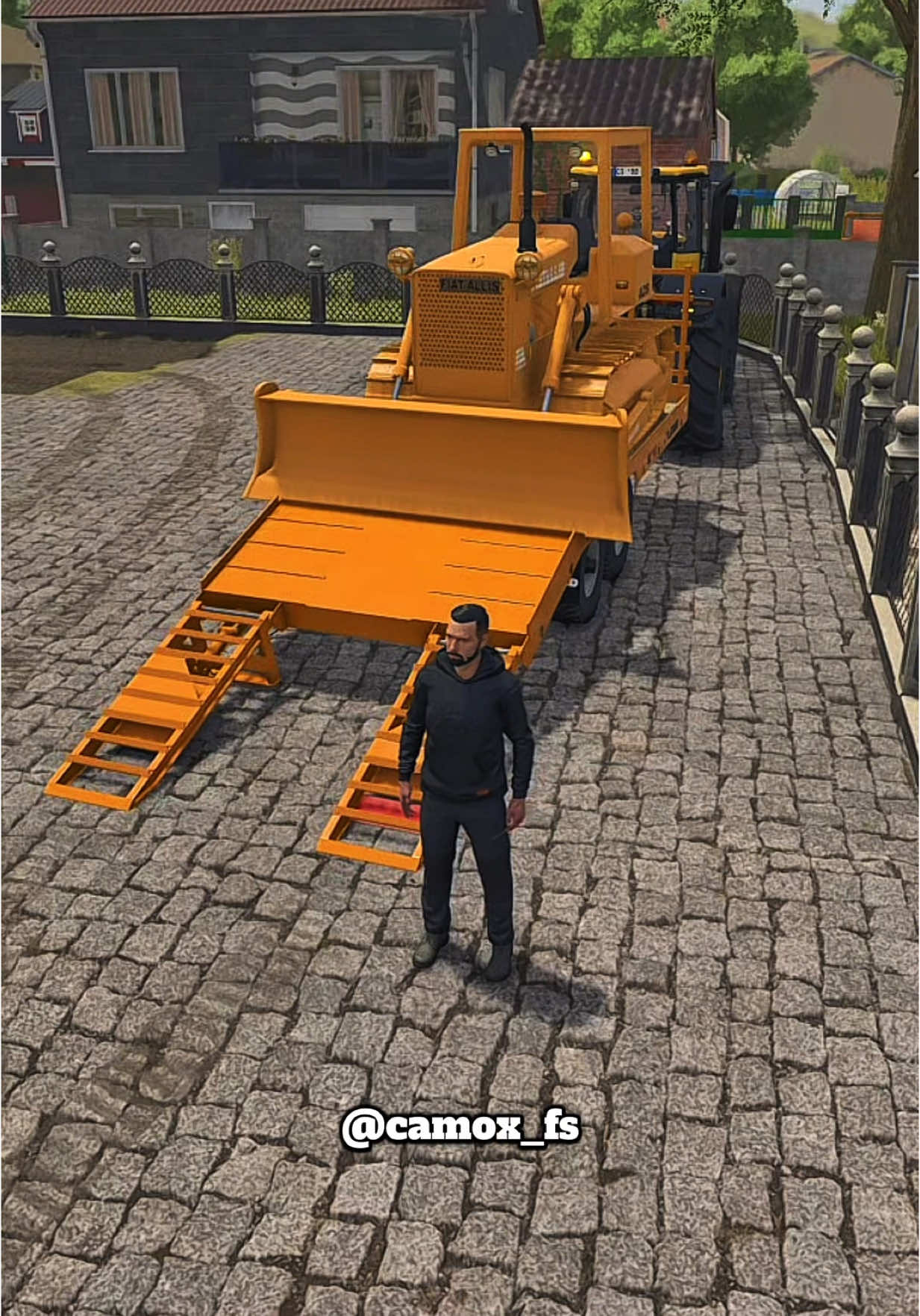 Terrassement d’un jardin avec le bul #farmingsimulator25 #fs25 #ps5 