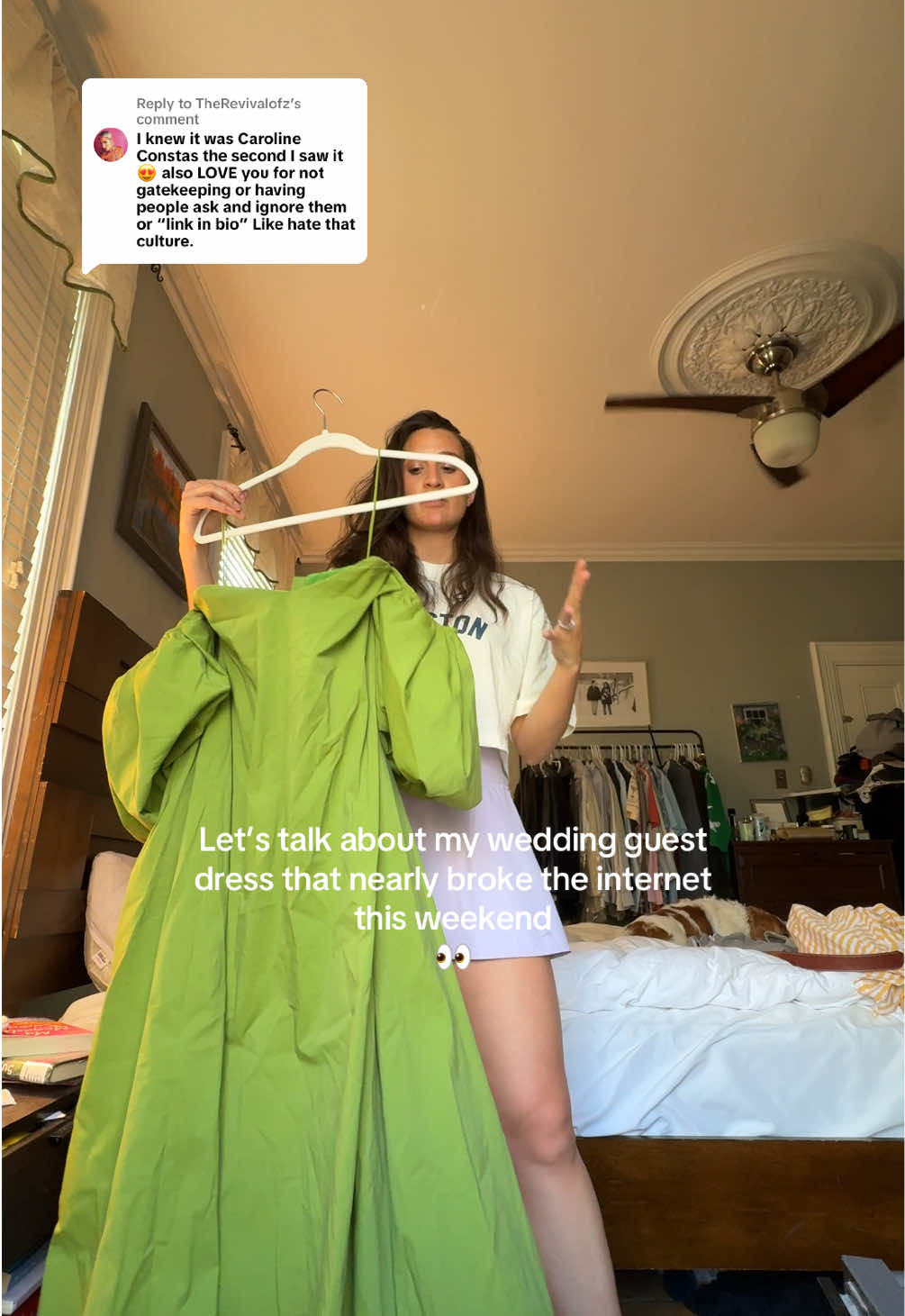Replying to @TheRevivalofz all about my viral green dress !! Also if you don’t like it you can scroll away lol @CAROLINE CONSTAS 💚 #carolineconstas #carolineconstasdress #bostontiktok #bostoncreator #bostoncreators #contentcreators #weddingguest #weddingguestdress #weddingfashion #blacktie #blacktiewedding #gown #gowns #bridesmaids #bridesmaidsdresses #weddinginspo #weddinggoals 