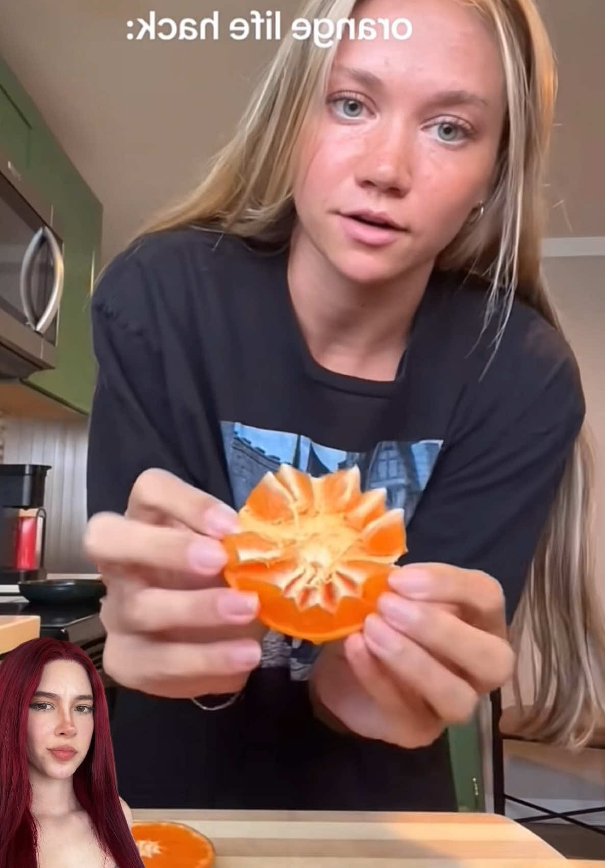 La manera correcta de comer una naranja 🍊😯 #videoviral #hack #fyp 