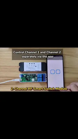 Use the RF remote to control both channels of the 2 Channel RF Smart Switch Module #SmartModule #SmartSwitch #RemoteControlSwitch #SLS92