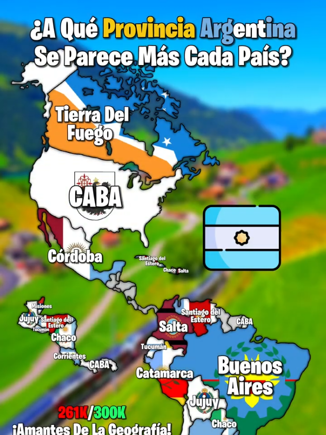 ¿A Qué Provincia Argentina se parece más cada país? 🇦🇷 #geografia #fyp #mapping #argentina #mapa 