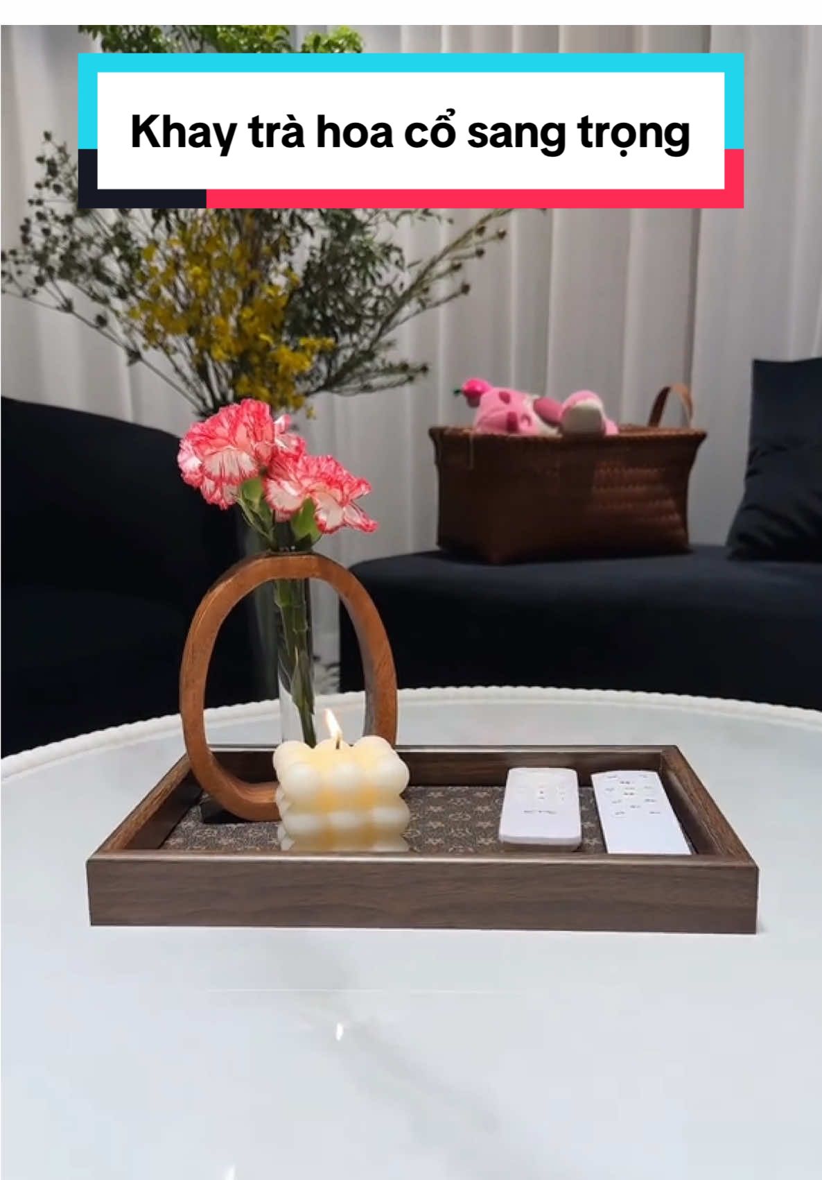 Khay trà hoa cổ sang trọng, nhẹ và dày! Chất lượng rất tốt! Thật là thiết thực! #khaytrà #khuyếnnghịkhaytrà #khaydecor #khaygỗ