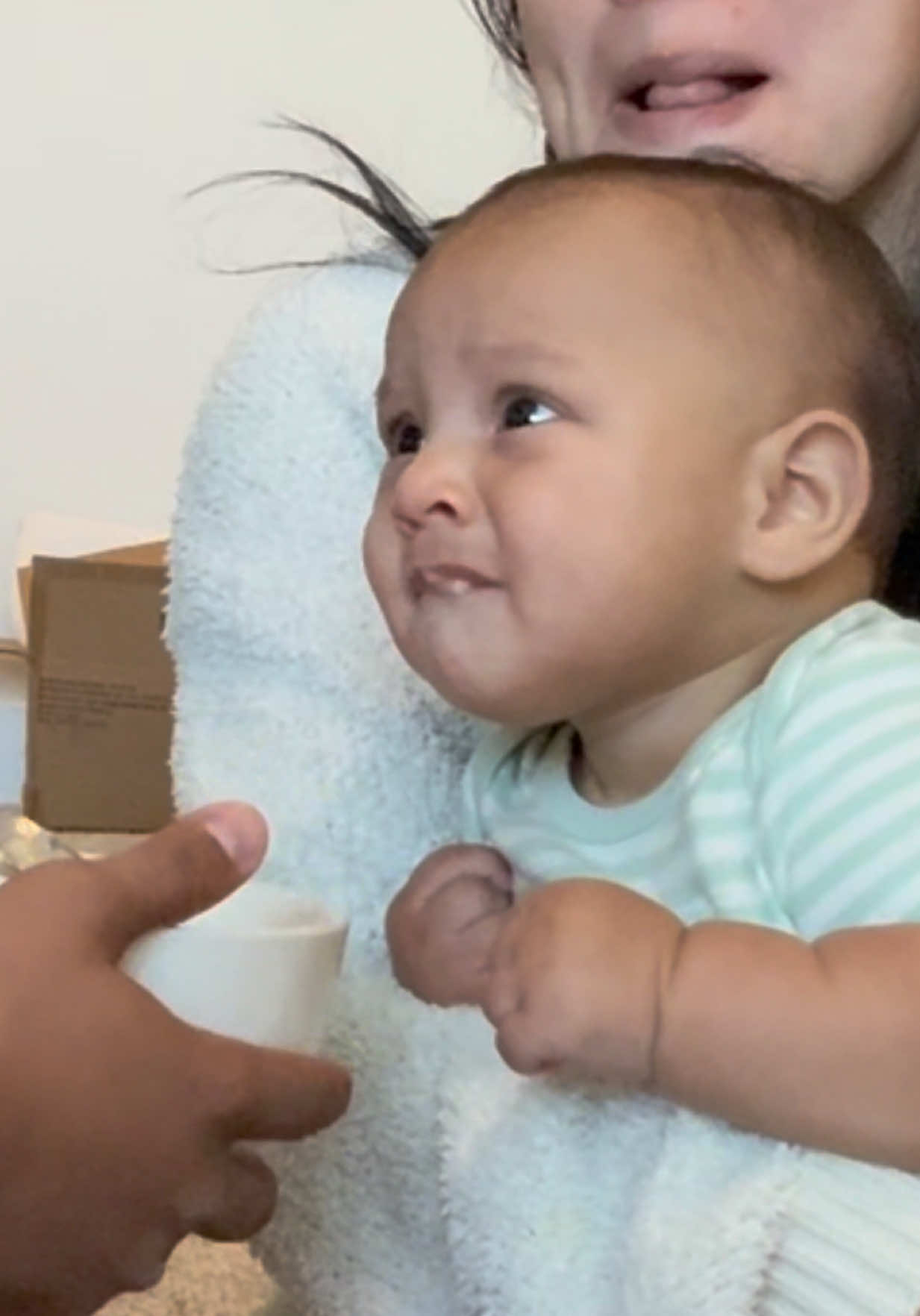 I don’t think he was a fan of it 😭😂😂 #babies #funny @Zaza @Sachi 🌷 
