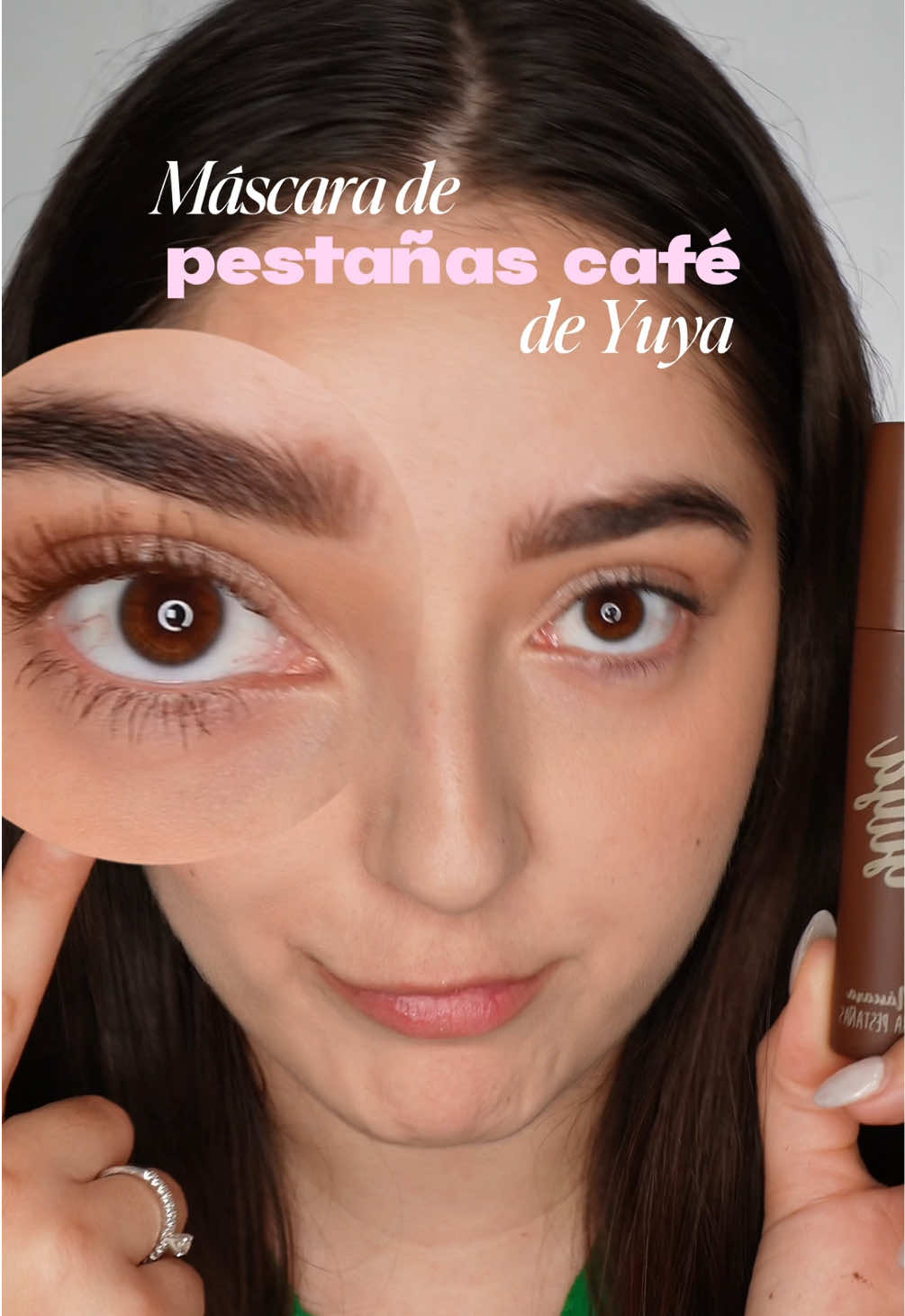 Mascara de pestañas color café en ojos café es un 10000/10🤎 esta es la de Yuya que muchos ya la conocen es su misma fórmula pero en otro tono! #Makeup #pestañas #lashes #beauty #belleza #yuya #tiktokshop #tiktokmademebuyit #bailandojuntos #mascaradepestañas @Bailando Juntos 