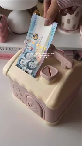 cutest ipon box 🎀💫 #iponbox #iponchallenge #piggybank #moneybox #alkansya #alkansyachallenge #coinbank #fyp #trending #viral 