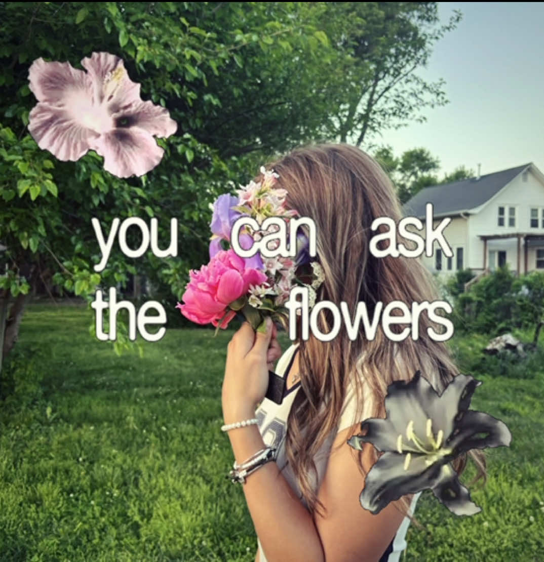 #CapCut you can ask the flowers. (he said i remind him of light purple irises and pink peonies #fitcheck #flowers #youcanasktheflowers💐 