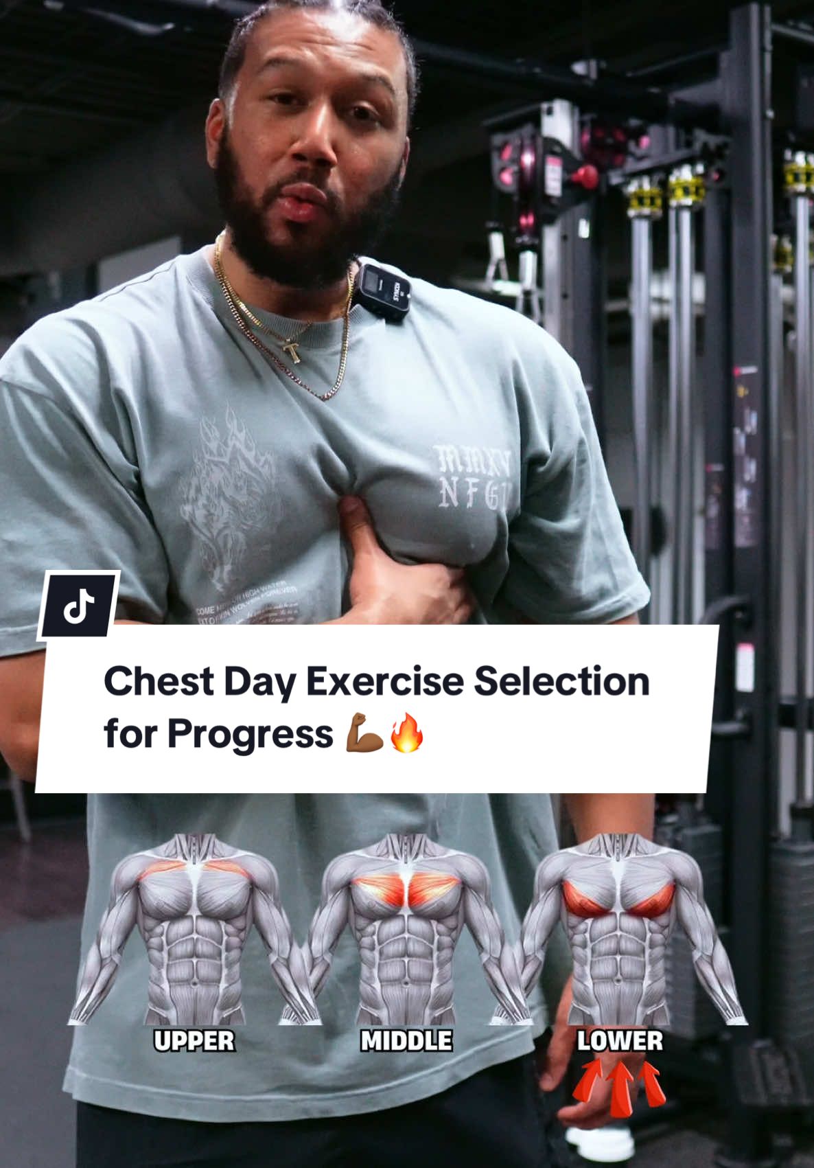 Chest Day Exercise Selection and Progression 💪🏾🔥 #chestday #chestworkout #gym #workout #Fitness #fitnessmotivation #fitnesstips #GymTok 