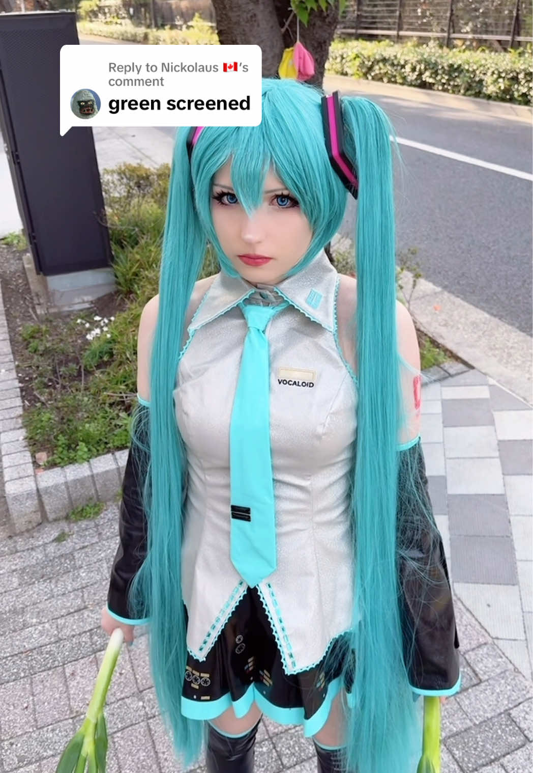 Replying to @Nickolaus 🇨🇦 Do you like my 360° greenscreen? #hatsunemiku #hatsunemikucosplay #fyp 