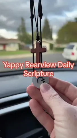 Having god everywhere I go is amazing and now I can get my daily scripture in my car without my bracelet! #yappy #rearviewmirrordecor #dailyscripture #cardecor #rearviewmirror 
