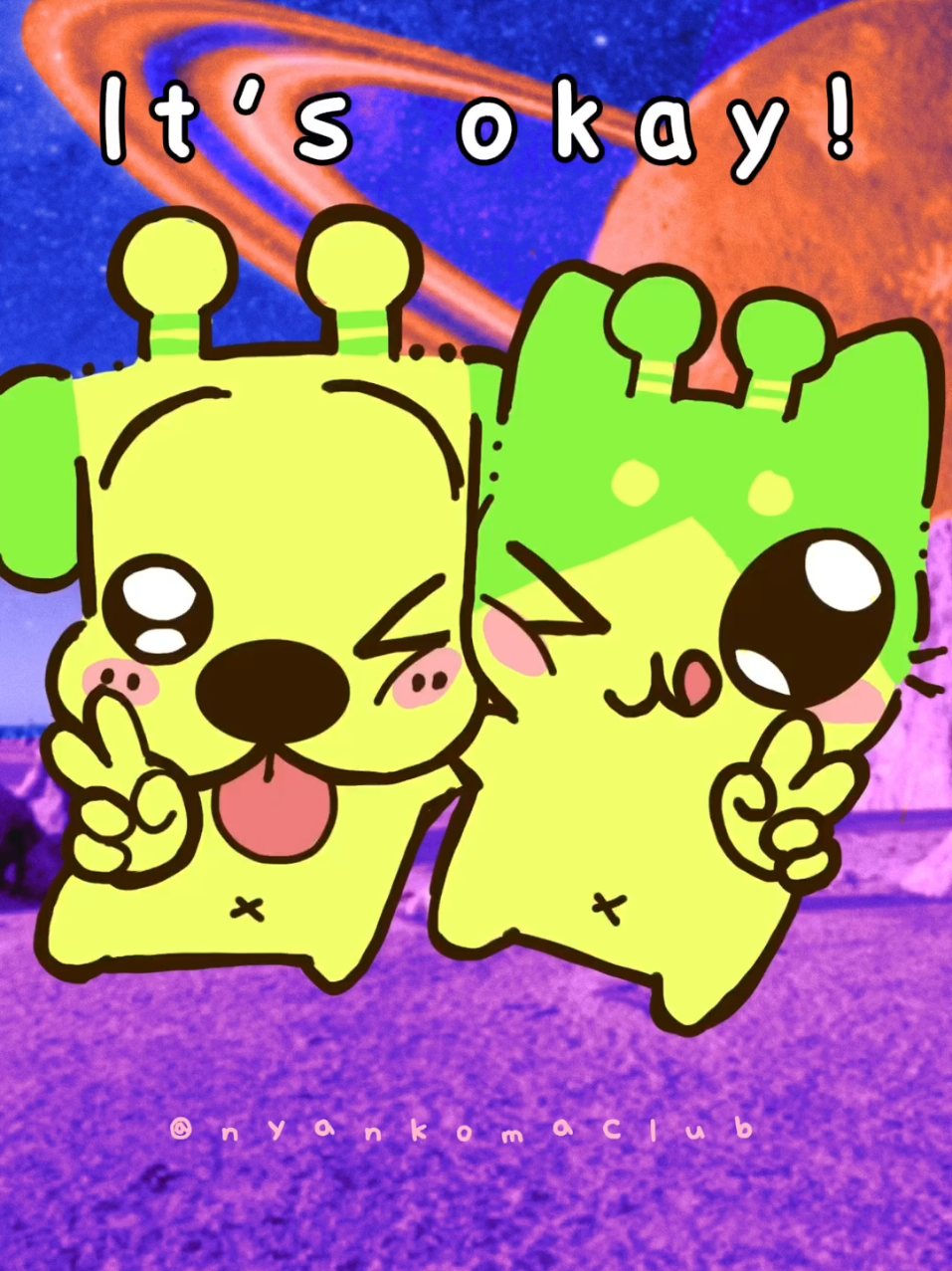 us? :3 . . . #alien #aliens #cat #dog #silly #cartoon #fypシ #animation #memes #cute #us 