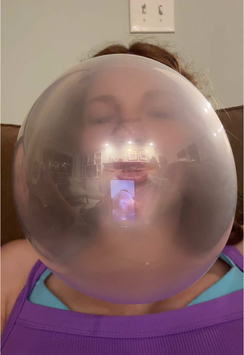 THE BIGGEST BUBBLE I EVER DID BLOW 🫧🍬 #bubblegum #bubble 