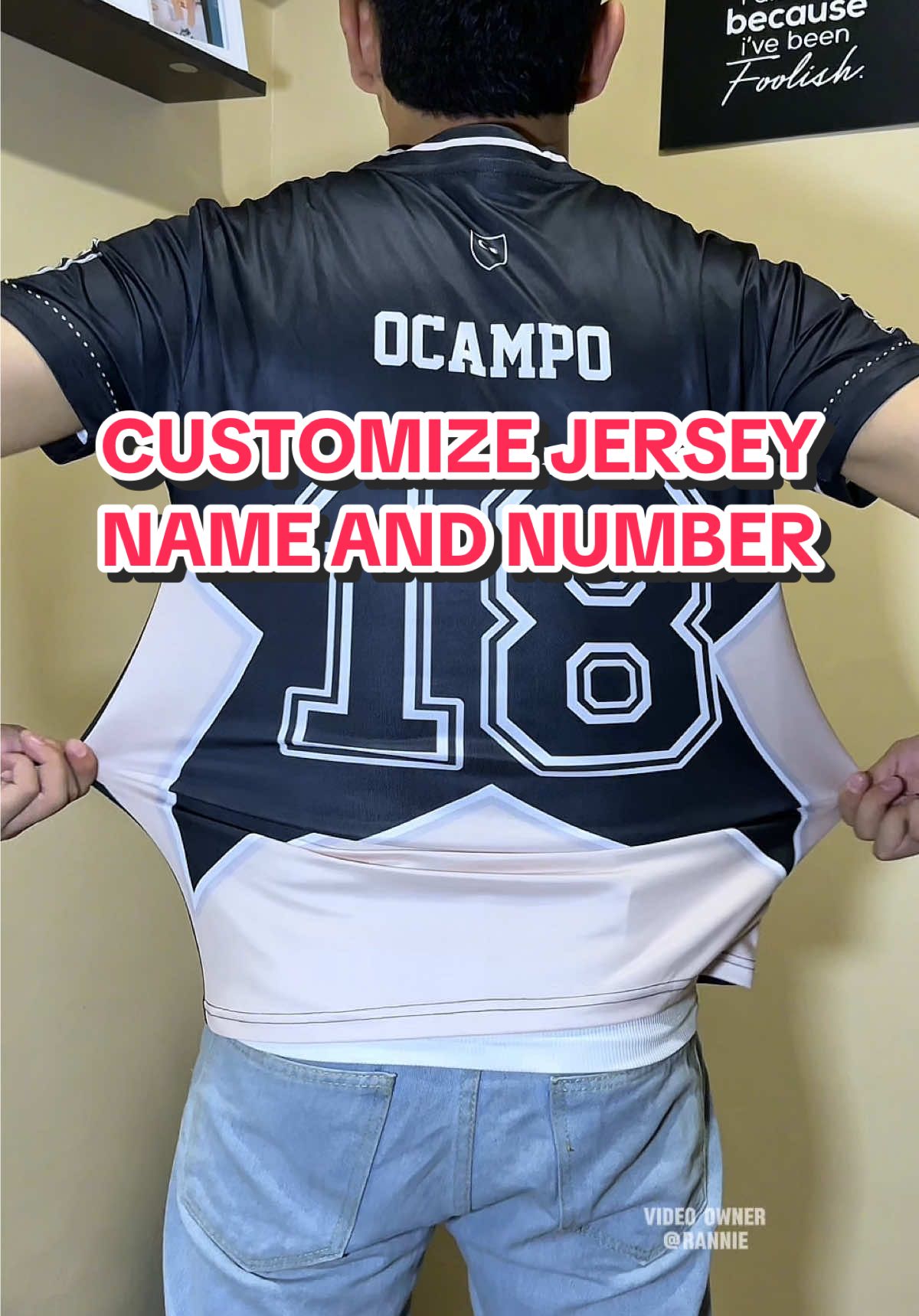 Customize Name and Number 😊 pwede nyo ipalagay apelyido/pangalan at favorite number nyo ✨ #customizedjersey #jerseyshirt 