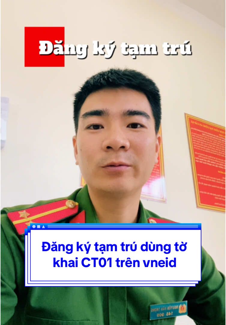 Đăng ký tạm trú dùng tờ khai CT01. chủ nhà kp vào vneid xác nhận #dvc #tthc #Trong 