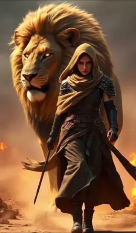 She and the lion! #lionking #desertgirl #bravehearts #livewallpaper #wallpaper #phonewallpaper #aiartwork #wallpapervideo #fondoanimado #fondodepantalla 