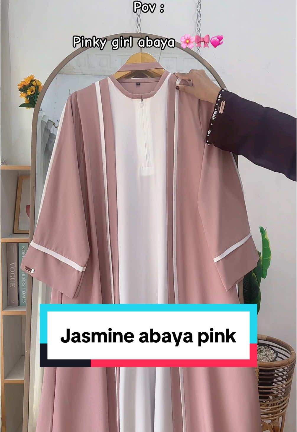 New colour jasmine abaya cantik bangeet 🥰 Kalau pake abaya pink mood jadi naik  🥹💓#fyp #xyzbca #viral #abaya #gamis 