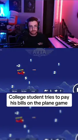 College student tries to pay his bills on the plane game #planegame #aviamaster #college #student #bills #dept