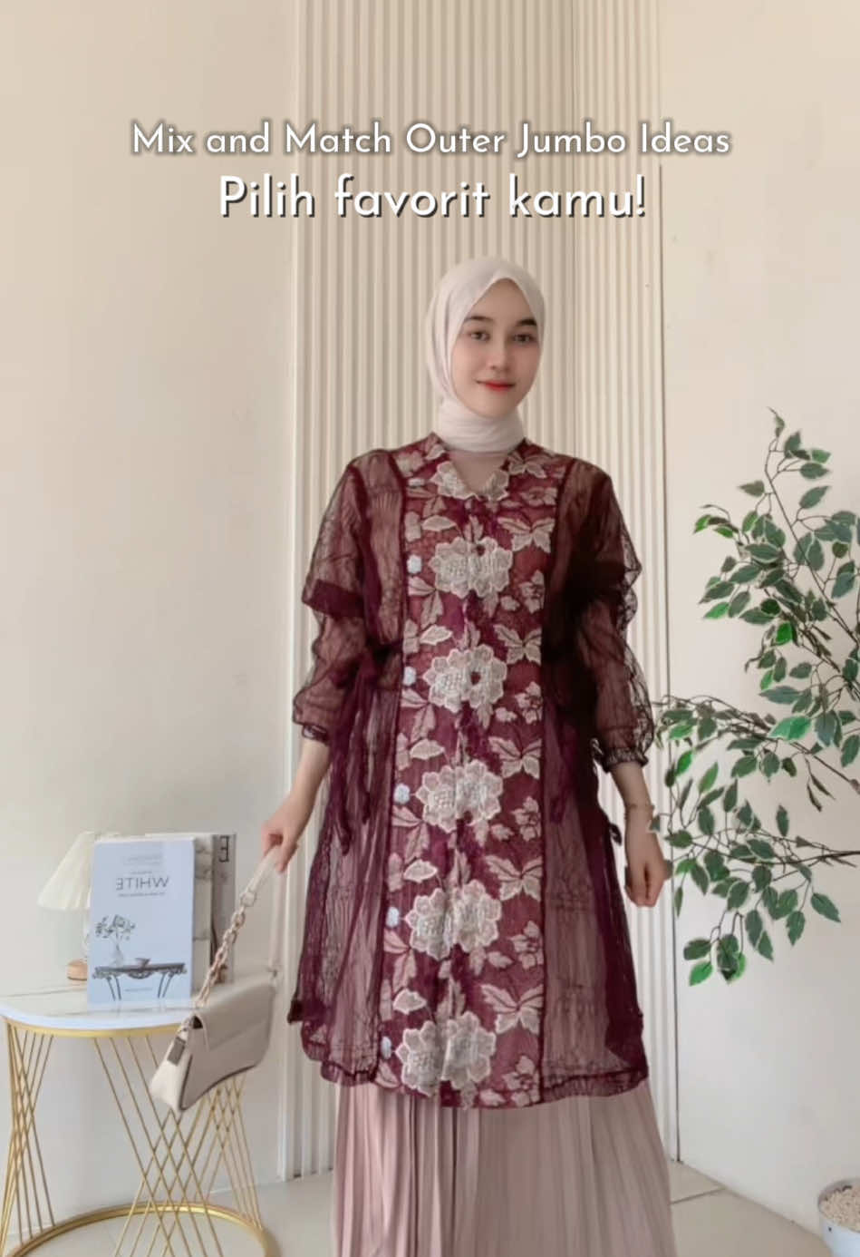 Ide mix and match Outer Namira buat kamu yang suka pakai rok 😍 kalo kamu lebih suka rok apa nihh? #eshantailive #produklokal #bigsize #onesetbigsize #fashionbigsize #tunikjumbo 