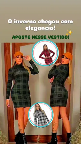 Imagina só: ele aquece na medida certa, tem aquele xadrez clássico que nunca sai de moda e ainda valoriza a sua silhueta. Dá para usar com bota de cano alto e jaqueta de couro para um look poderoso, ou com um coturno e meia-calça para um estilo mais despojado. Vem com a Mah😉.#vestido#xadrez#mangalonga