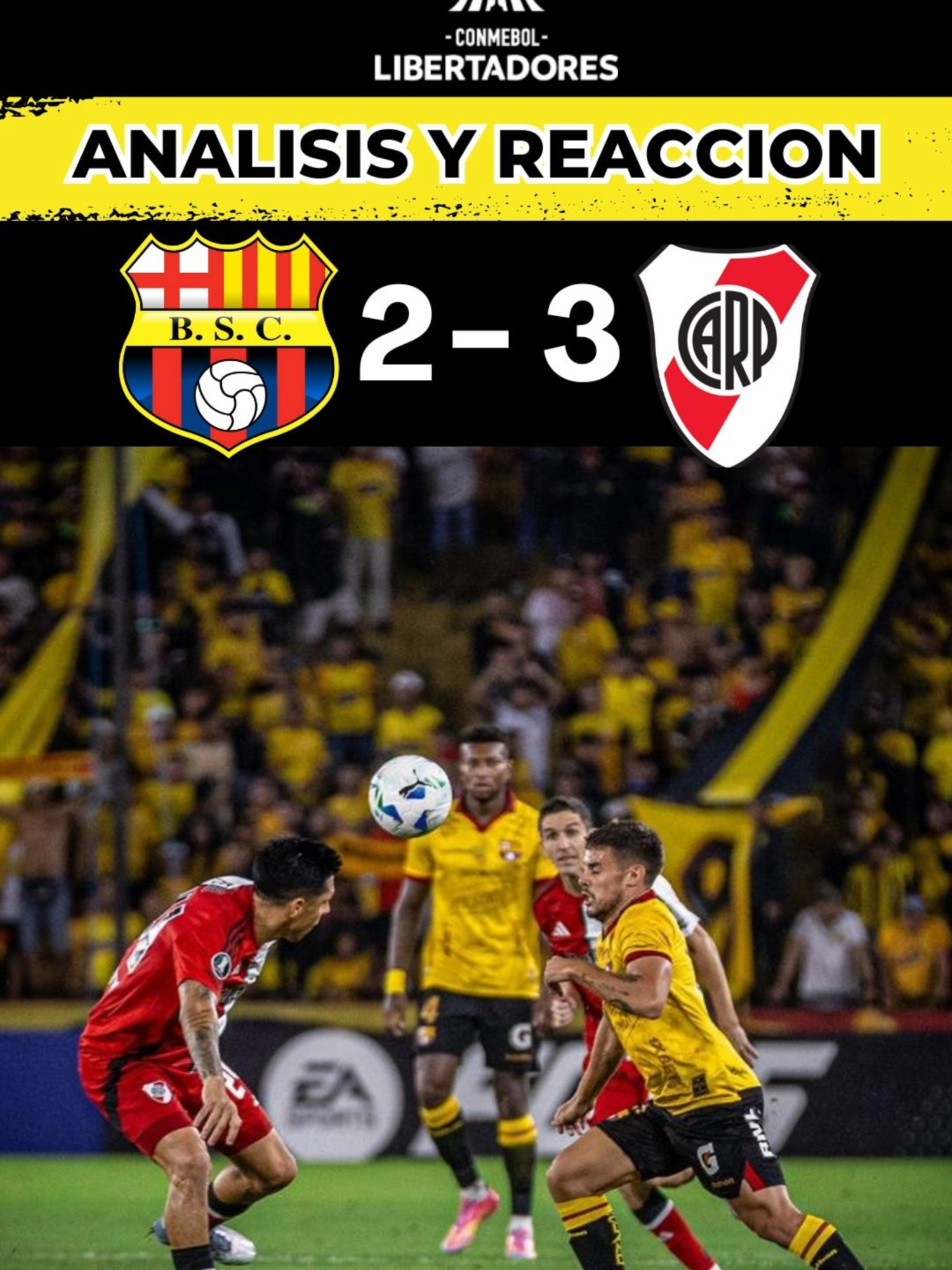 BARCELONA SC PIERDE ante RIVER PLATE !! COPA LIBERTADORES !! #bsc #barcelona #barcelonasc #libertadores #copalibertadores #riverplate #barcelonavsriverplate