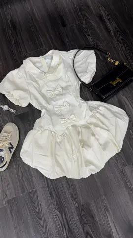 Váy xinh dáng bí đính nơ nhà @Dilyshop.vn nè #huyenanhlive #stylehanquoc #basic #thoitrangnu #outfit #vayxinh #xuhuong 