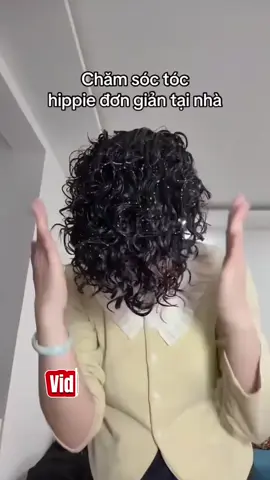Cách chăm tóc xoăn hippie tại nhà #xoanhippie #xoăn lọ layer happy 