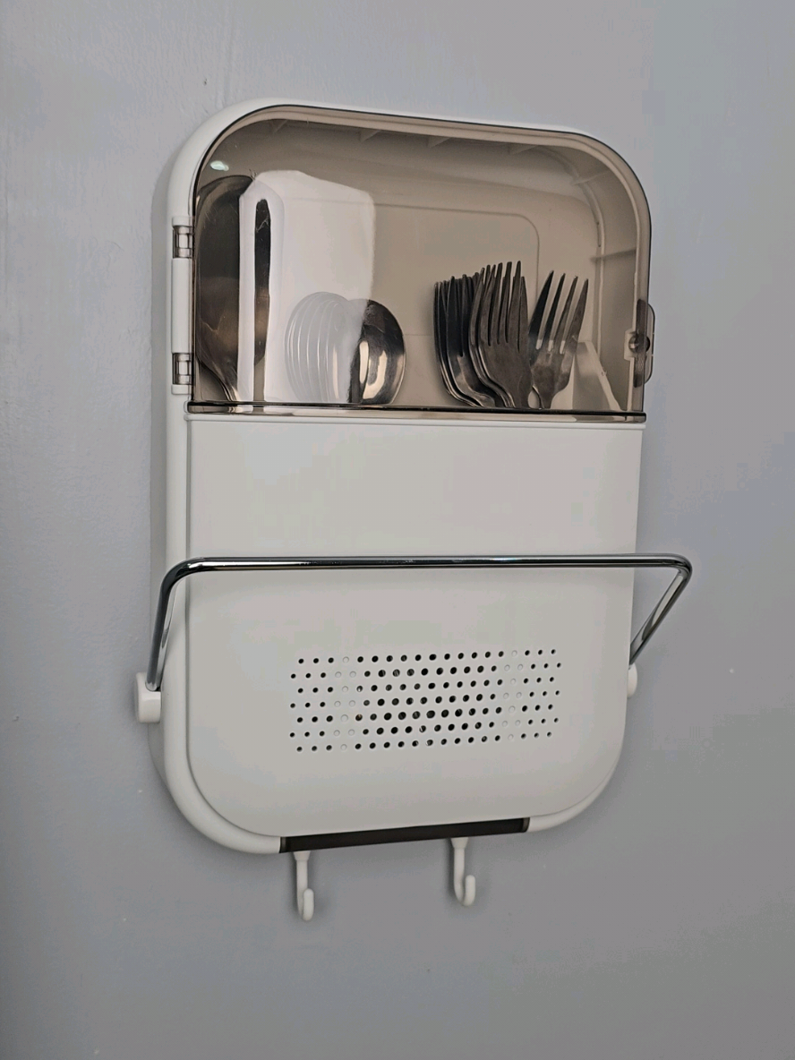 [ Home Chopsticks Storage Wall-mounted Kitchen Drainer Dustproof Storage Rack Wall-mounted Chopsticks Basket Chopsticks Cage Knife Rack ] #KitchenStorage #WallMountedRack #ChopsticksHolder #KnifeStorage #DustproofRack #HomeOrganization #UtensilStorage #KitchenEssentials #SpaceSavingStorage #KitchenRack