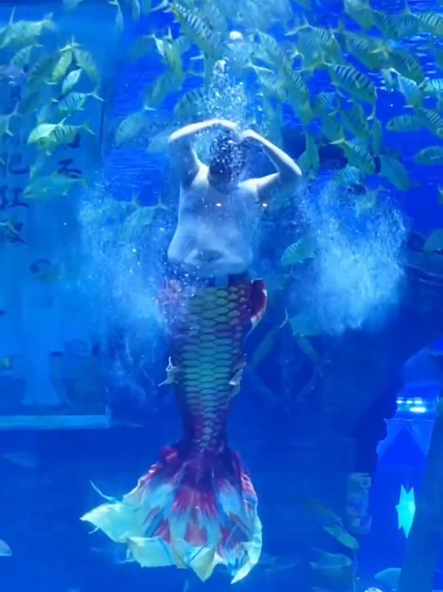 Replying to @anggunnclr Ikan ini mau tak? 😁 #mermaid #mermaidman #china 