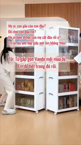 Tủ nhựa gấp gọn đa năng tiện lợi dành cho bé có bánh xe di động 360 độ, tủ nhựa đa năng gấp gọn thông minh. #tunhuagapgon #tunhuagapgondanang #tugapgonthongminh #tugapgondanang #tugapgondanang #tudananggapgon #vando 