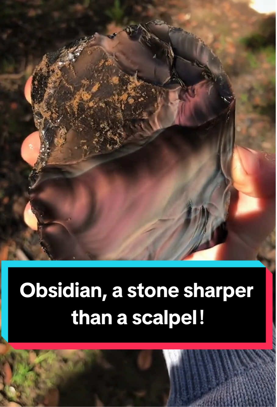 Obsidian, a stone sharper than a scalpel！#us #education #technology #machinery #unique #world #popularscience #interesting #fyp 