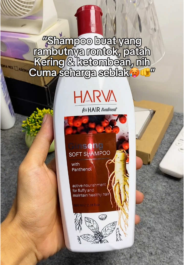 Segede ini loh shampoonya🫣😍 #shampoo #harva #rambutrontok #fyp 