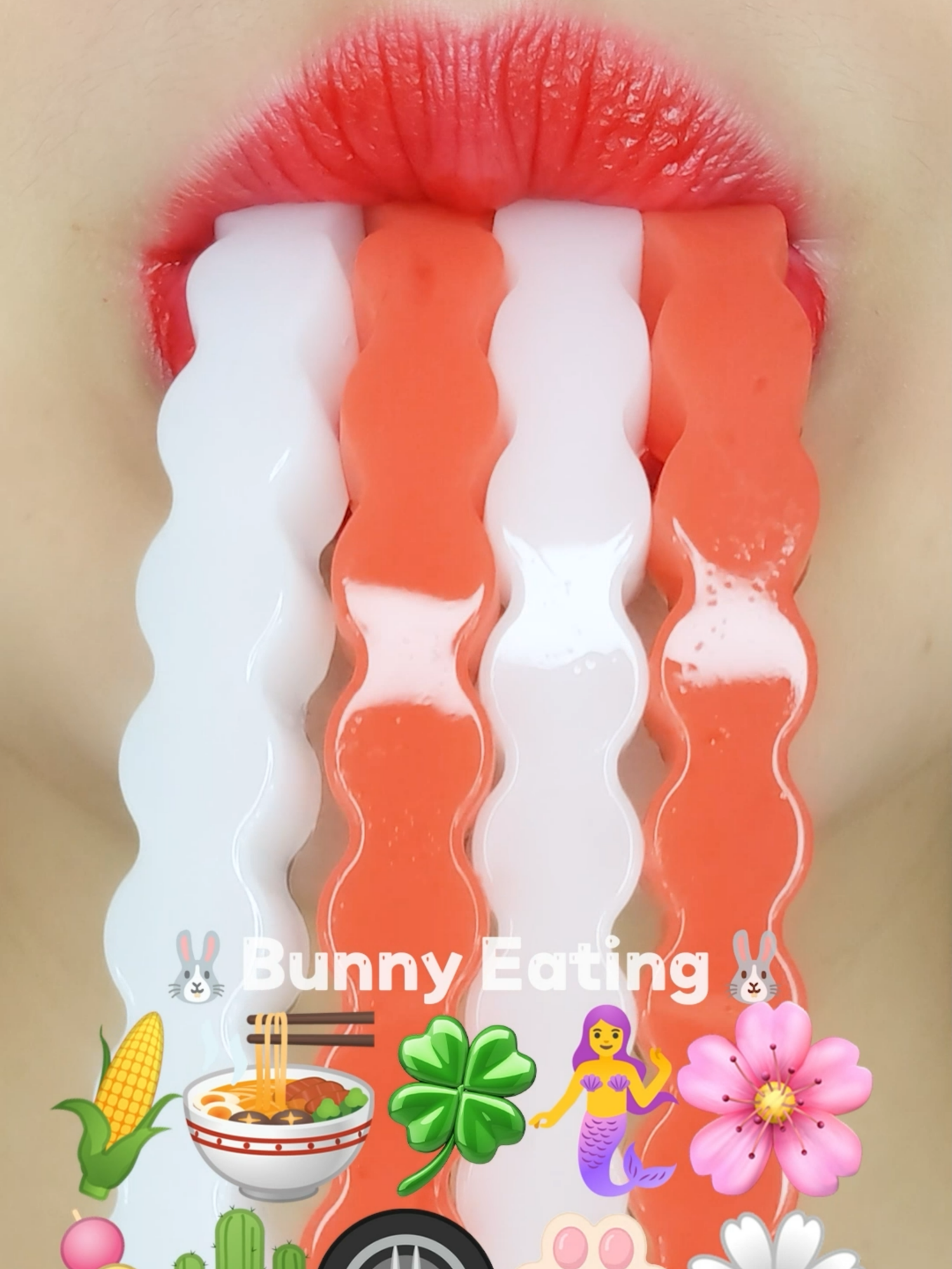 빨간색 & 흰색 젤리 이모지 먹방! RED & WHITE Emoji Food!💕 #fyp #먹방asmr #입술먹방 #eatingsounds #asmrfood #mukbang #fypシ゚ #eating #eatingasmr #eatingshow #emojichallenge #asmreating #입술계