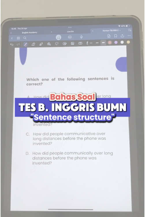 🔥 BAHAS CONTOH SOAL SENTENCE STRUCTURE TBI BUMN 🔥 Sentence structure ini emang soal yang 