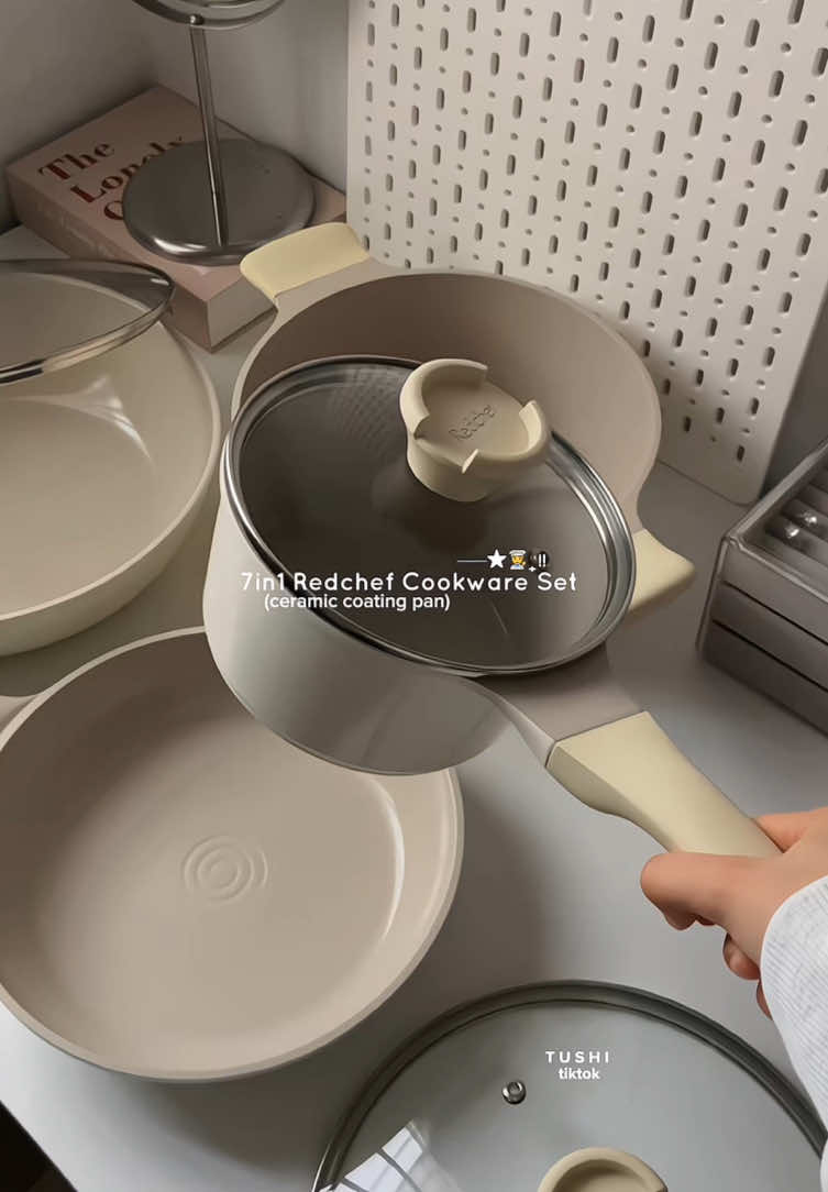 7in1 redchef ceramic cookware set! 🍳⭐️ cukup 3 set dah i grab from redchef ni, ni set paling best sbb sizing lg besar, puas hati nak masak ✨  #cookwareset #setperiuk #periuknonstick #ceramic #nonstickpan #nonstickcookware #redchef #redchefcookware 