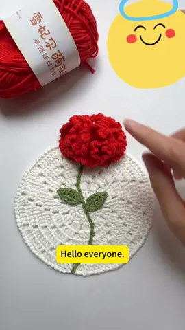 Crochet a carnation flower coaster and bouquet for mom on Mother’s Day #crochet #handmade #handmadegifts #fyp #handmadewithlove #tiktok #crochettutorial #DIY #crocheting #tutorial #easycrochet 