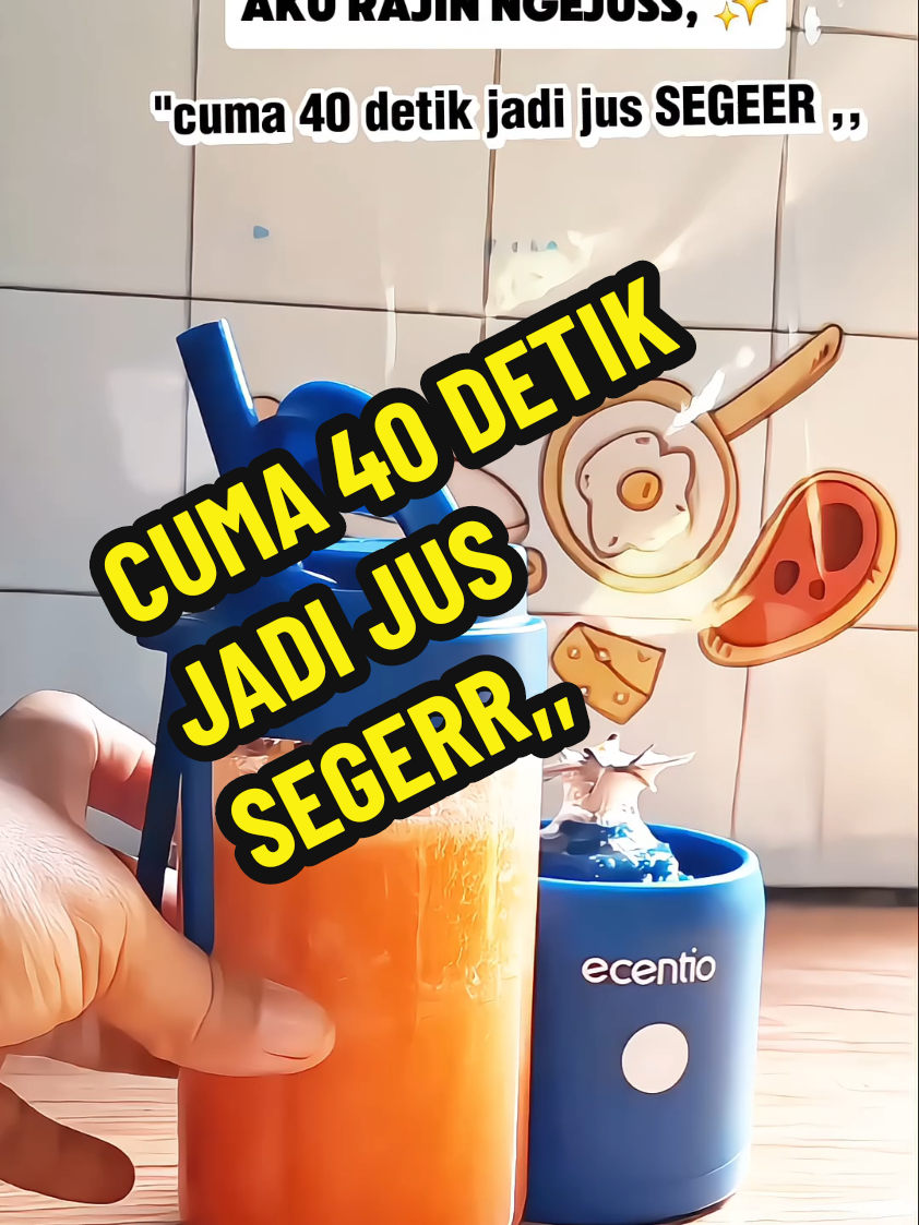 Blender portable ECENTIO ini kecil tapi super power! Dengan motor 16.000 RPM, bisa bikin jus segar cuma dalam 40 detik! Praktis dibawa ke mana aja, cocok buat kamu yang aktif & suka hidup sehat! #WajibPunya banget buat bekal ke kantor atau piknik bareng teman! #BlenderPortable #EcentioBlender #BlenderMini #JusSehat #HidupSehat #AlatDapurKekinian #RekomendasiProduk #ReviewBarang #FYPIndonesia #ProdukViral