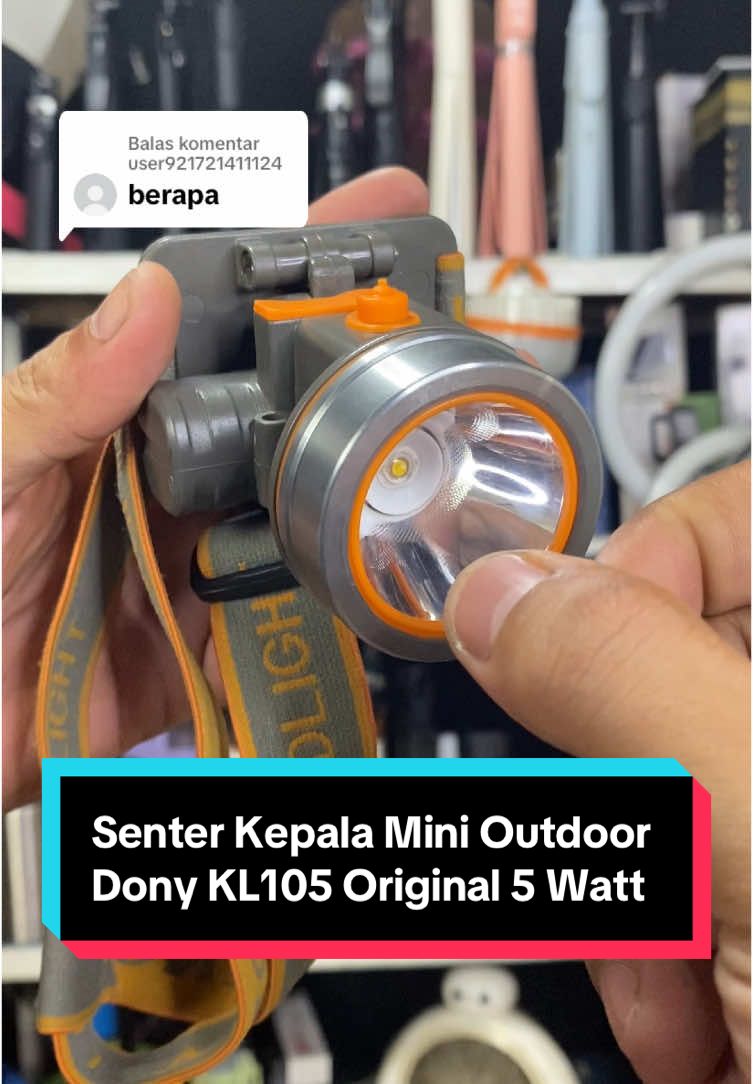 Membalas @user9217214111245 senter kepala mini dony 5 watt kl 105 original cocok untuk outdoor malam panjang buat kerja, mancing, berburu atau kemping #senterkepalamini #senterdonyoriginal #donykl105 #senterkepalaoutdoor #cuantanpabatas 