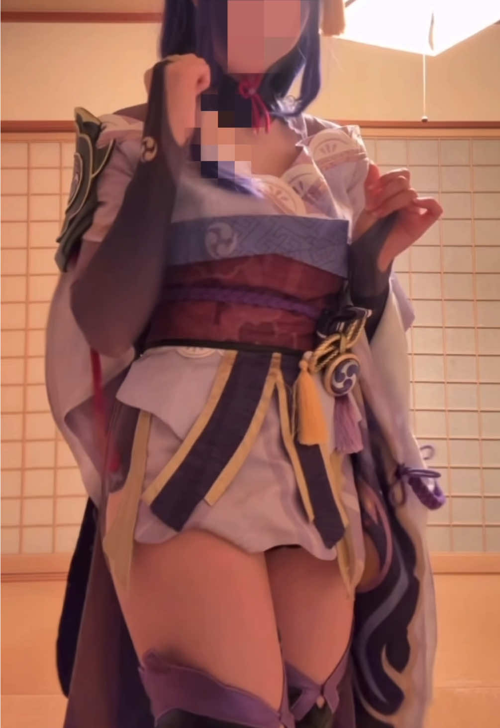 お久しぶりです^_^3ヶ月ぶりなのでシャドバンなってる自信しかありません🎶 #原神コスプレ #gensincosplay #雷電将軍コスプレ #raidensyouguncosplay #raideneicosplay #raidencosplay 