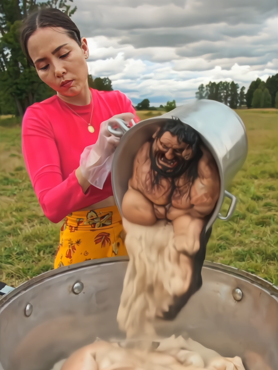 DINNER IS READY #cooking #outside #cursed #bodyhorror #wierd #ai #aiart #aivideo #fyp #goviralgo 