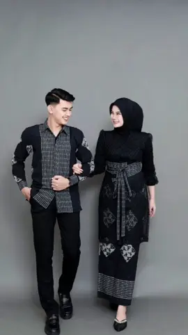 Lariss Tenun Couple Black #coupleblack #tenunblack #couplegoals #ootdhijab #kondangancheck 