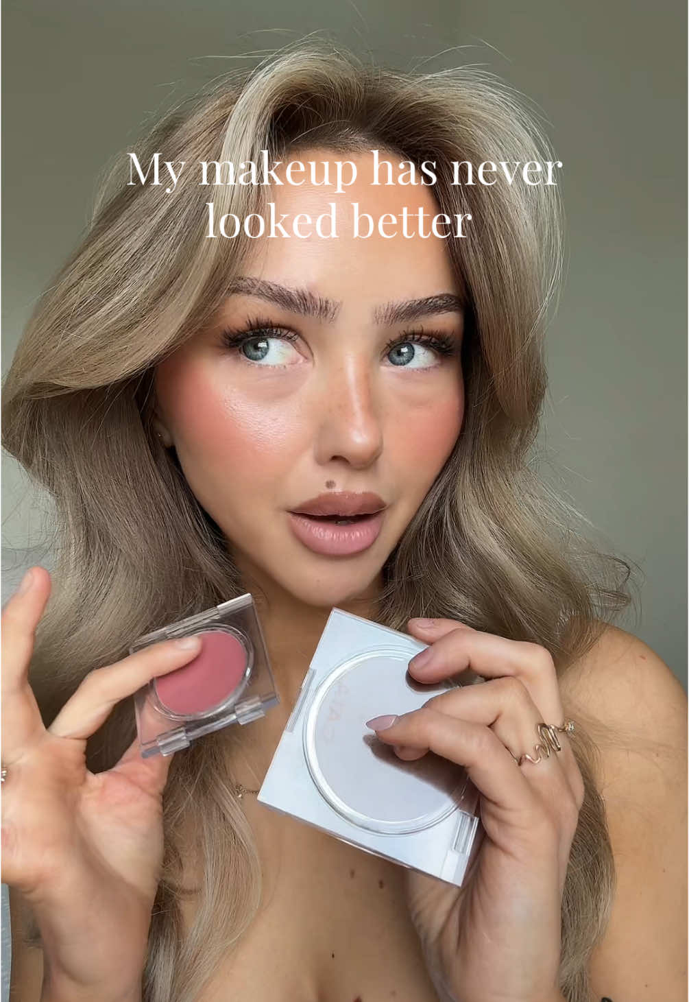 Ad/ testing @CAIA Cosmetics new soft melt collection 🫶🏼 my makeup feels and looks so soft and dewy 🌸 #makeupreview  #dewymakeup #summermakeuplook  #caiacreator 