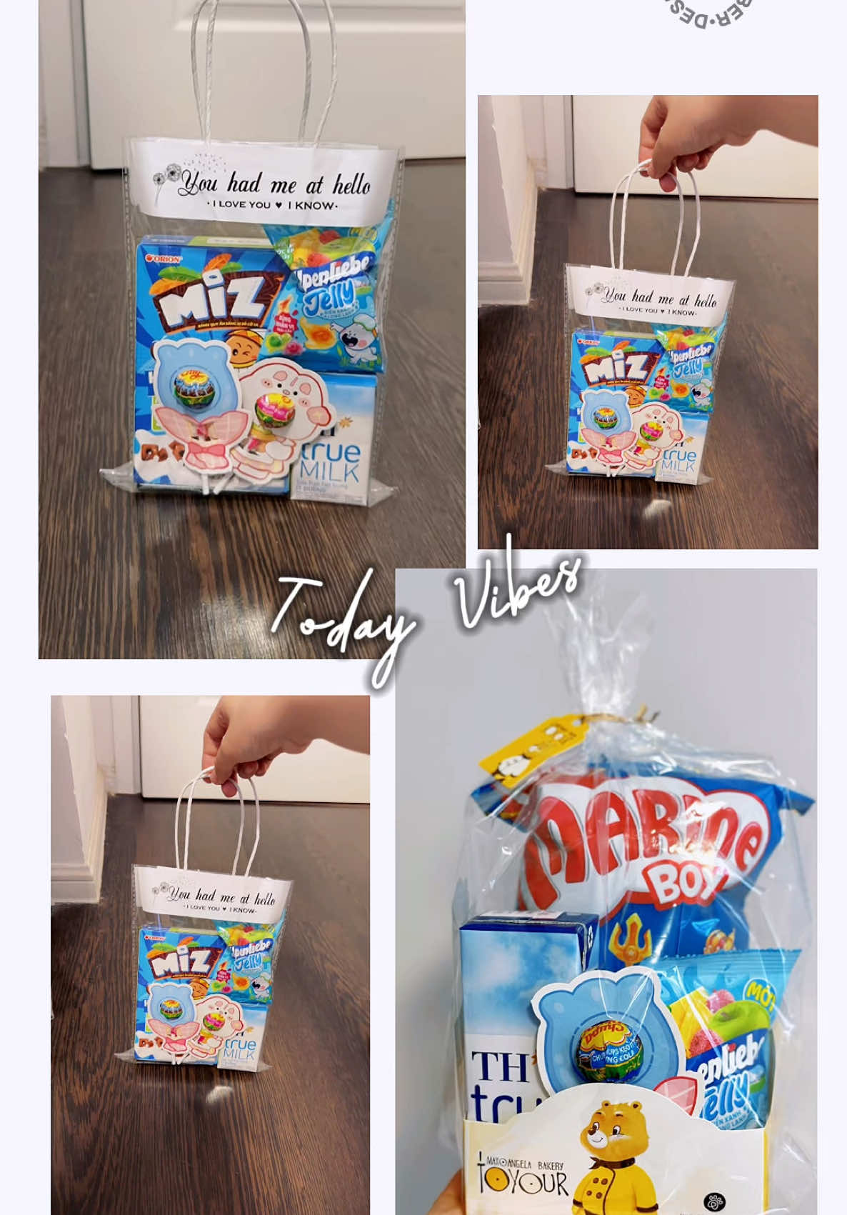 Lên set bánh kẹo cho bé 1/6 túi hộp gấu và túi xách quai trong #qua16 #qua16chobe #tuigau #tuidungbanhkeo 